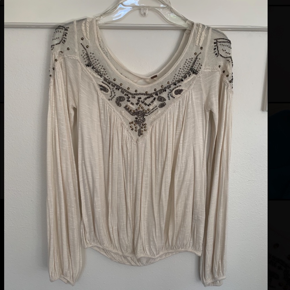 Free People beaded top